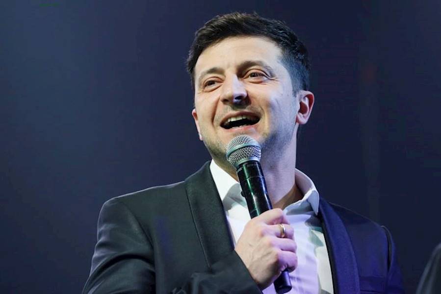 ممثل كوميدي الاوفر حظا في انتخابات الرئاسة الاوكرانية